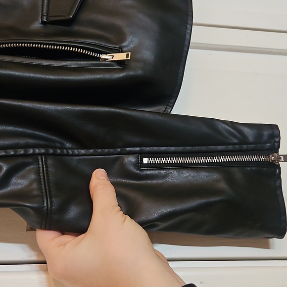 Nine West Size XL Black Faux Leather Jacket - Picture 4 of 10